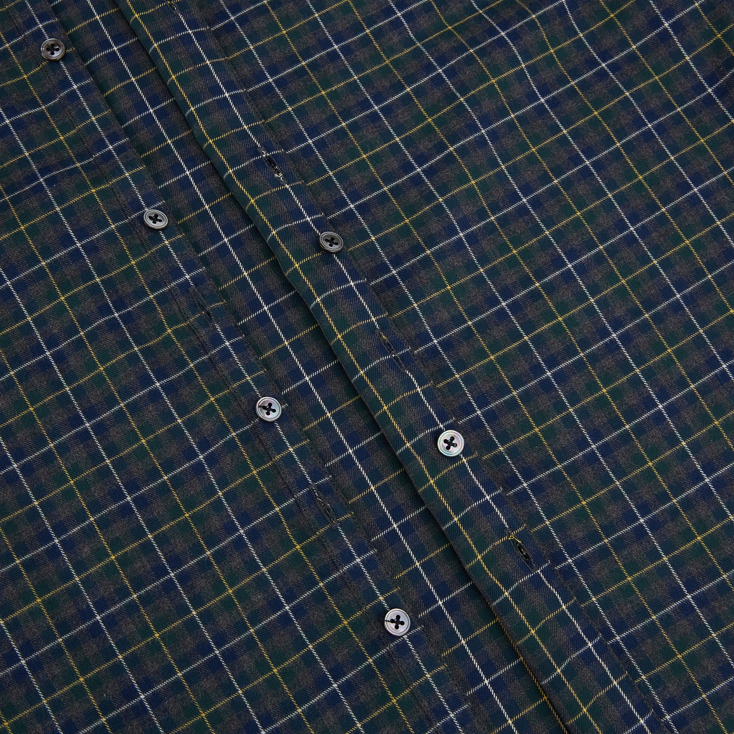 View 7 of product Navy and Khaki Tartan Windsor Shirt