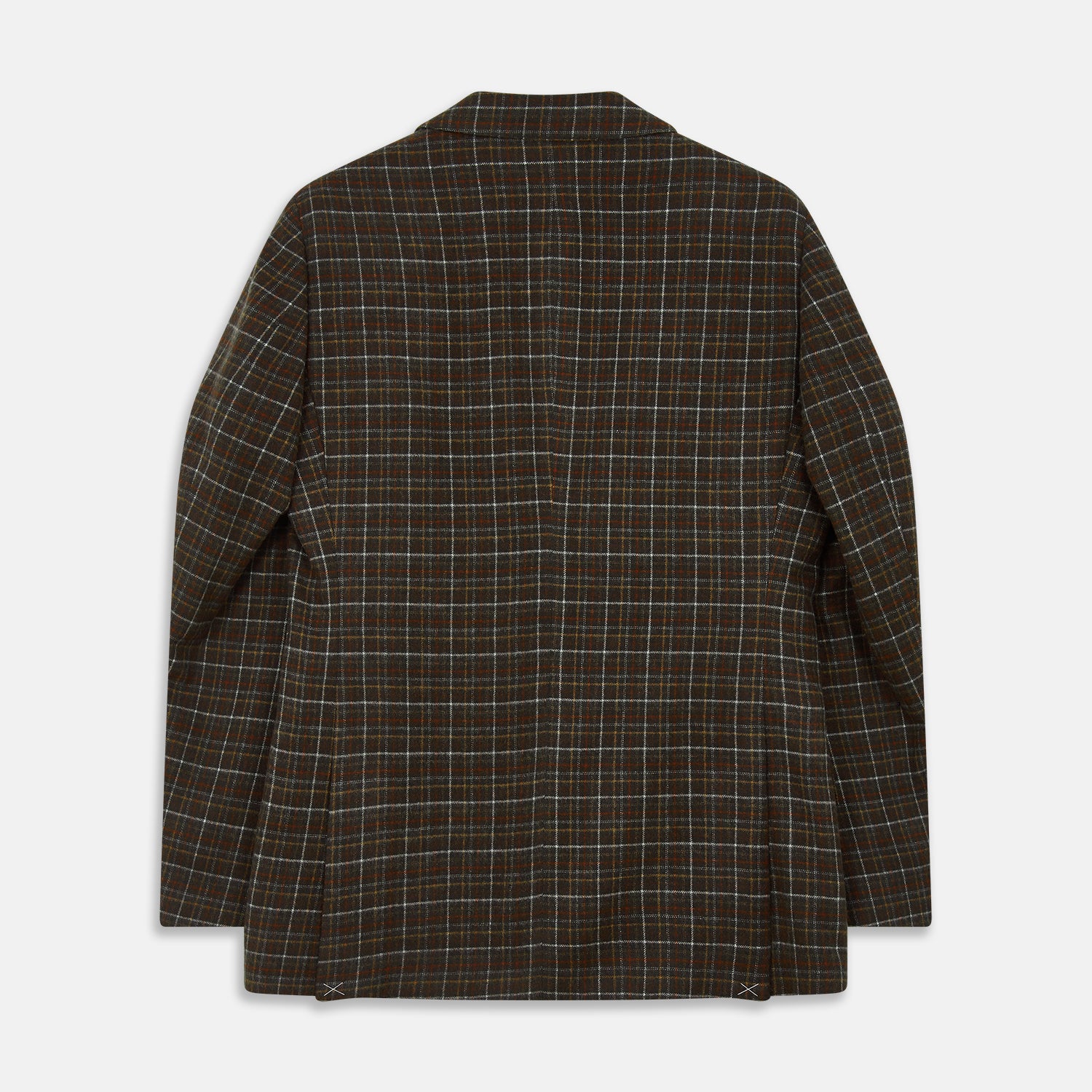 View 4 of product Green Multi Check Cashmere Barrington Blazer