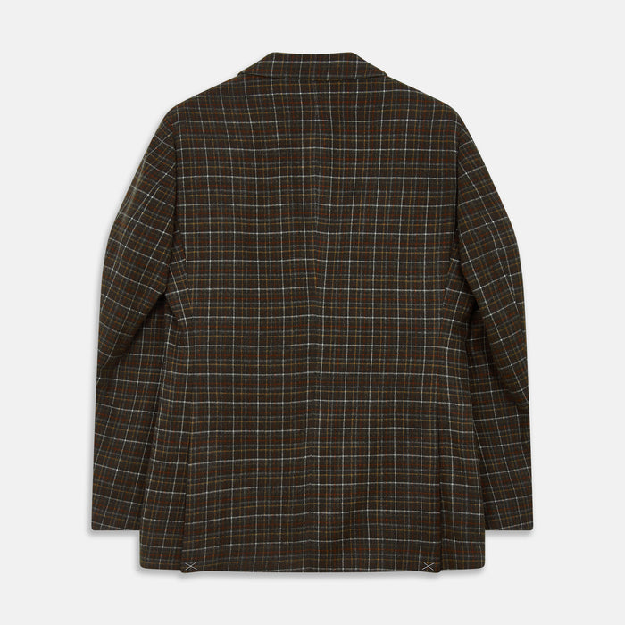 Green Multi Check Cashmere Barrington Blazer Image 3