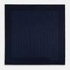 Navy Stripe Silk Pocket Square