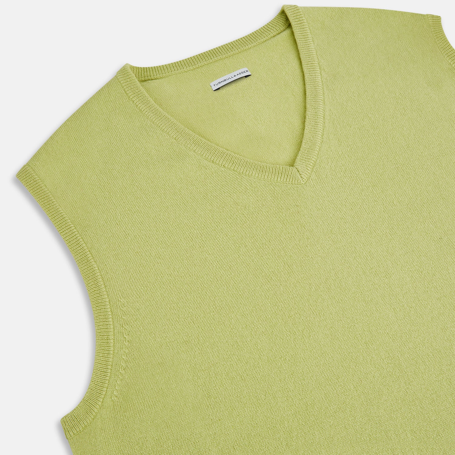 View 2 of product Melon Green V-neck Cashmere Vest