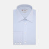 View 1 of product Two-Fold 120 Light Blue Shirt with T&A Collar and 3-Button Cuffs