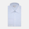 Two-Fold 120 Light Blue Shirt with T&A Collar and 3-Button Cuffs