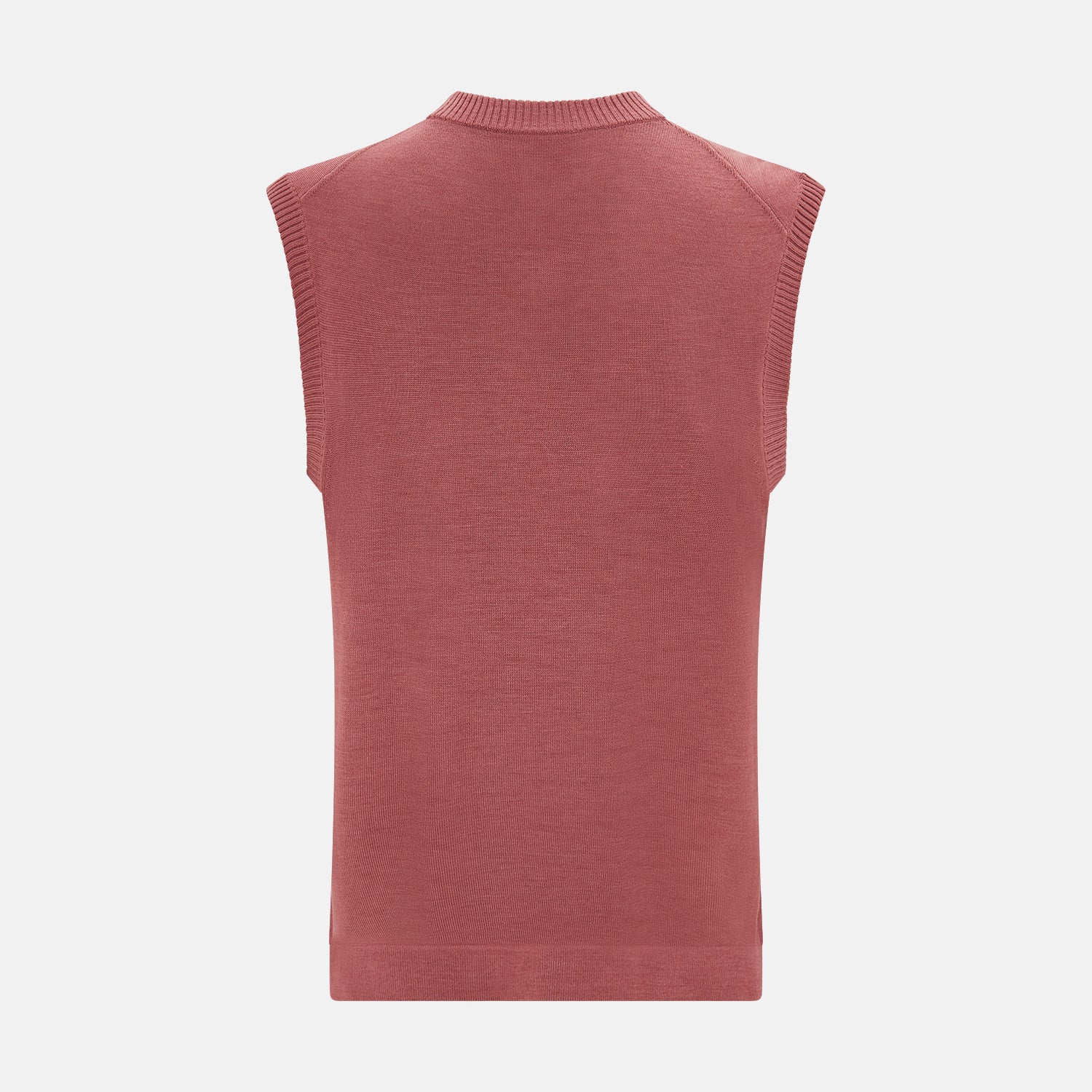 View 3 of product Antique Pink Fine Merino V-Neck Vest