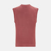 Pink Fine Merino V-Neck Vest