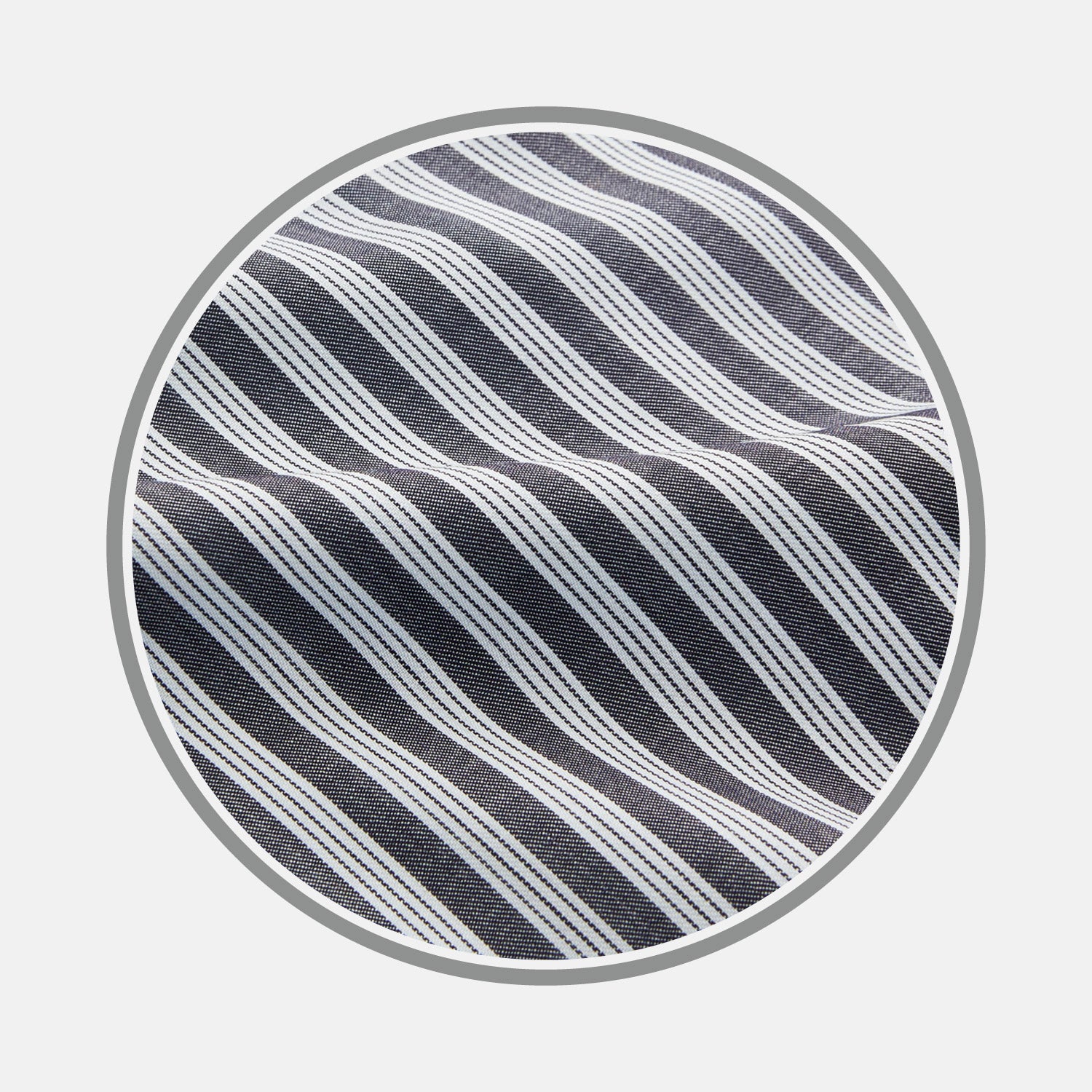 View 1 of product Navy Multi Stripe Wool Fabric