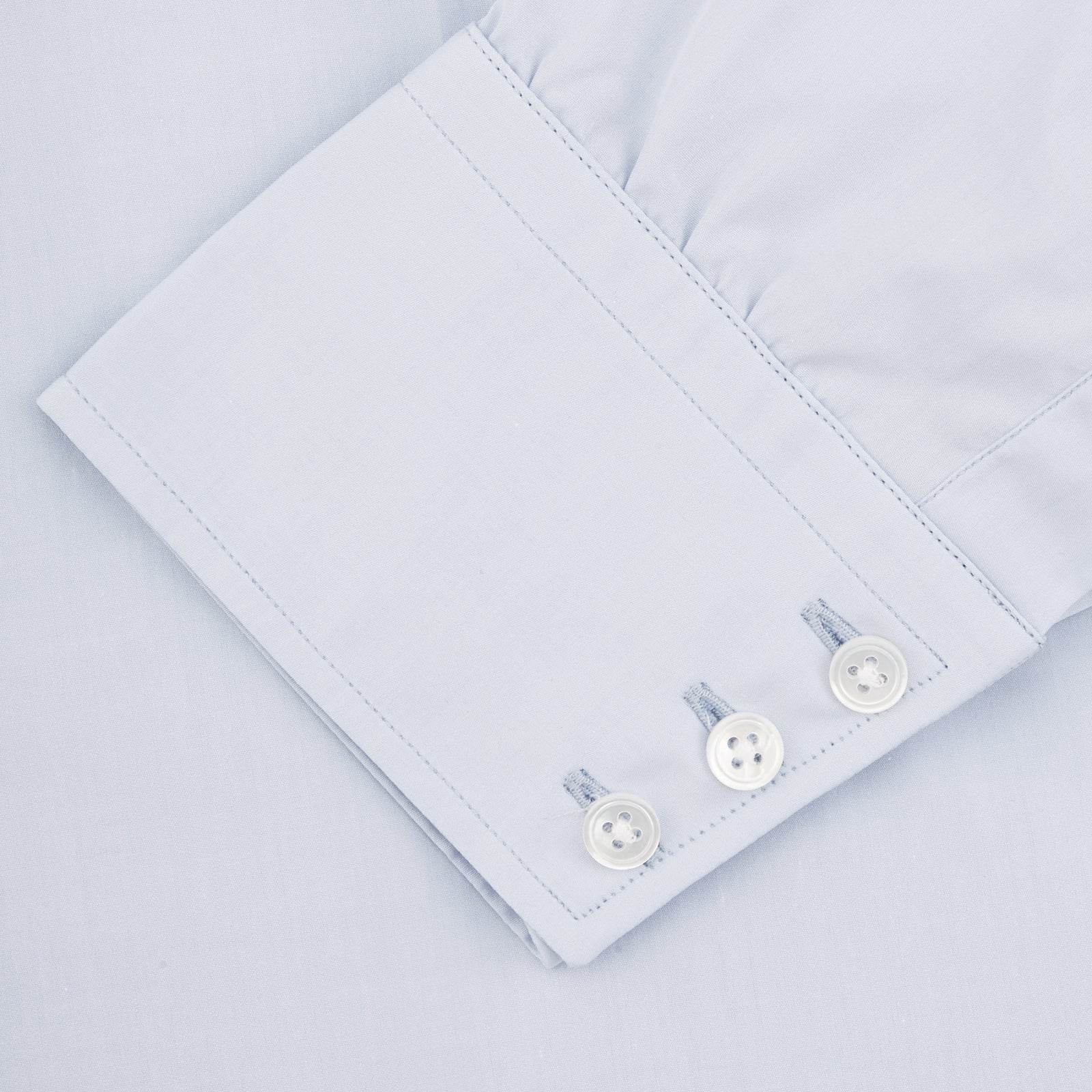 View 3 of product Two-Fold 120 Light Blue Shirt with T&A Collar and 3-Button Cuffs