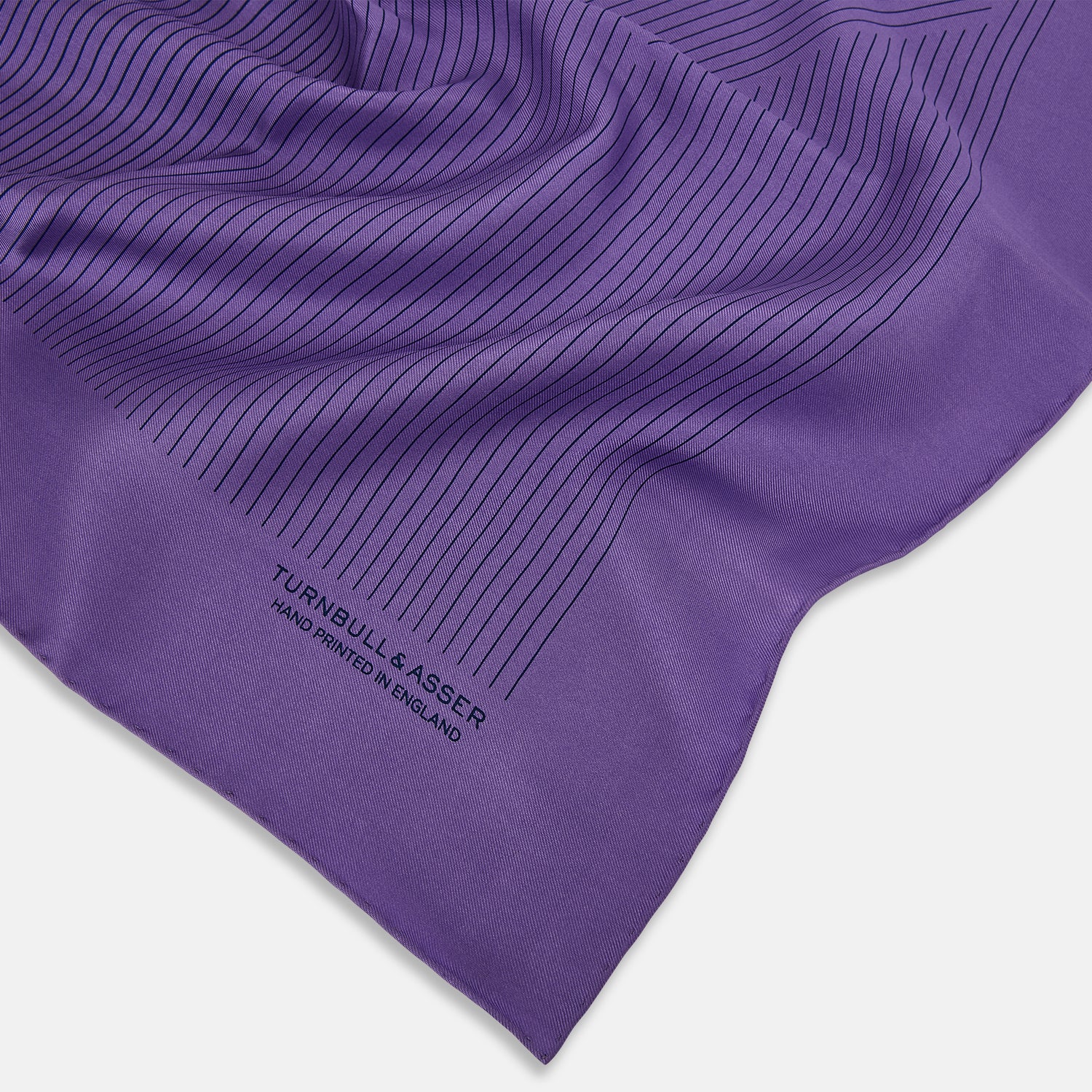 View 2 of product Purple Stripe Silk Pocket Square