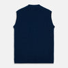 View 5 of product Navy Sleeveless Cashmere Cardigan