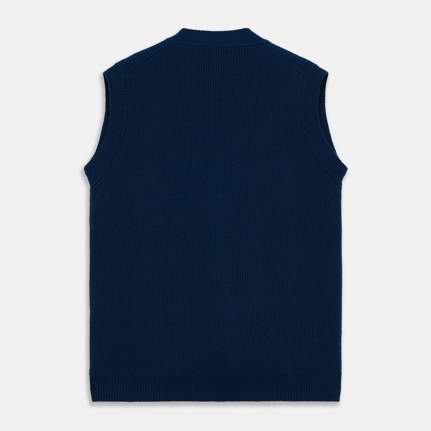 View 5 of product Navy Sleeveless Cashmere Cardigan