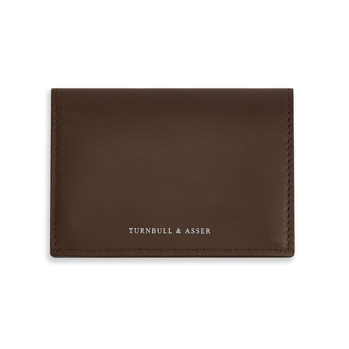Dark Brown Leather Bi-Fold Card Holder Image 3