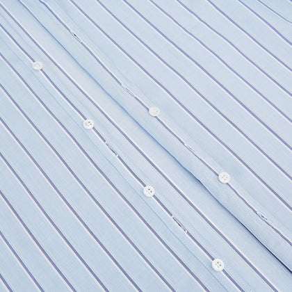 Blue and Navy Multi-Stripe Westminster Shirt Image 6