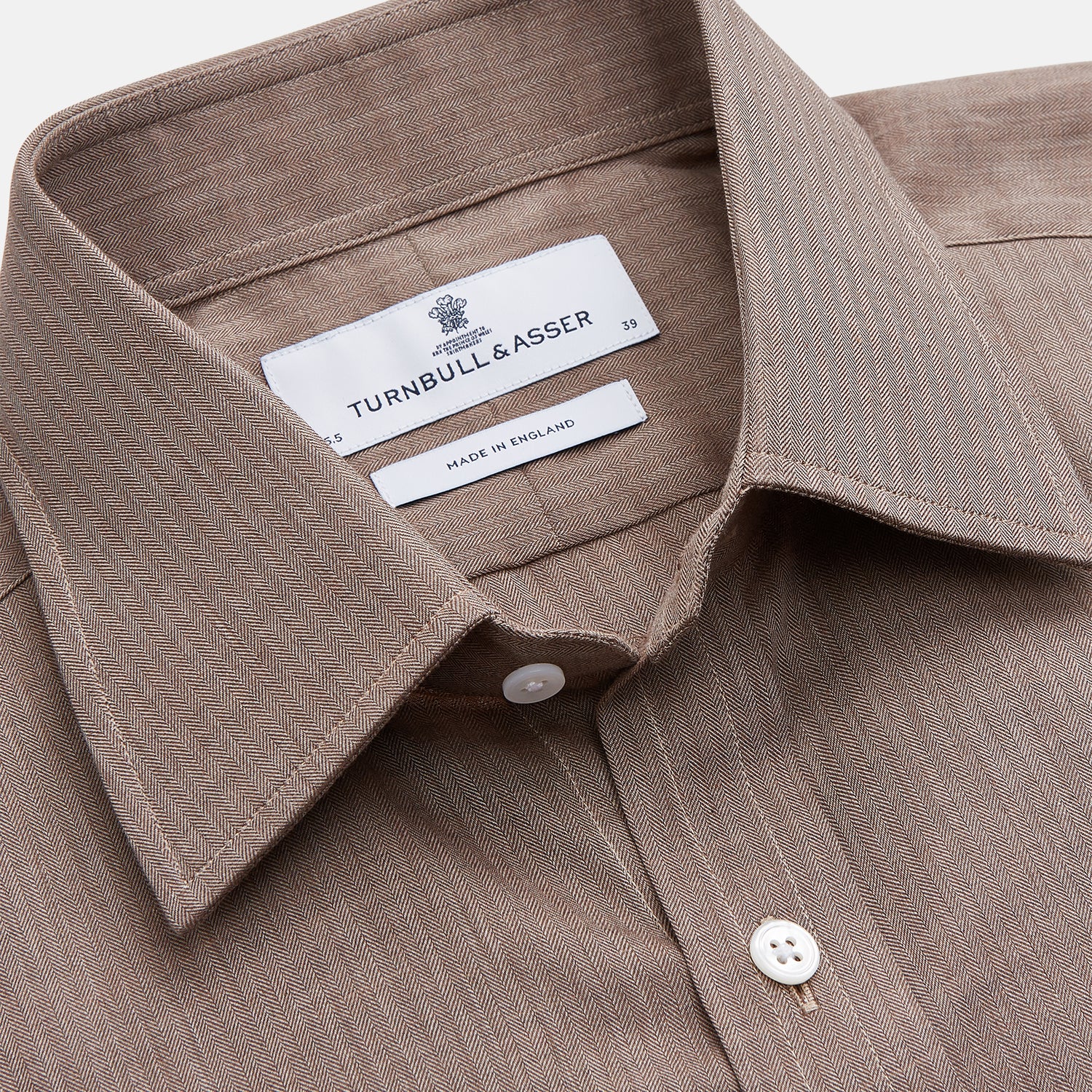 Camel Cotton Melange Regular Fit Mayfair Shirt