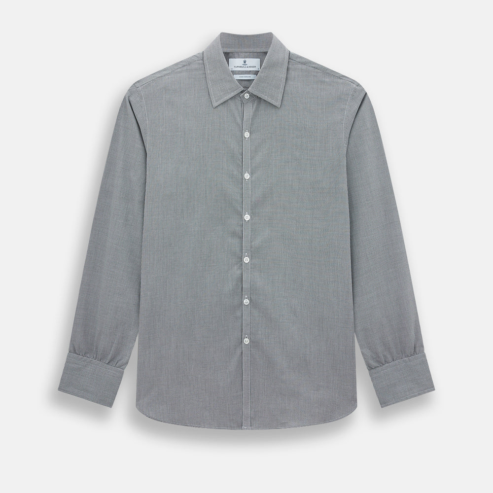 Grey and White Micro Check Westminster Shirt