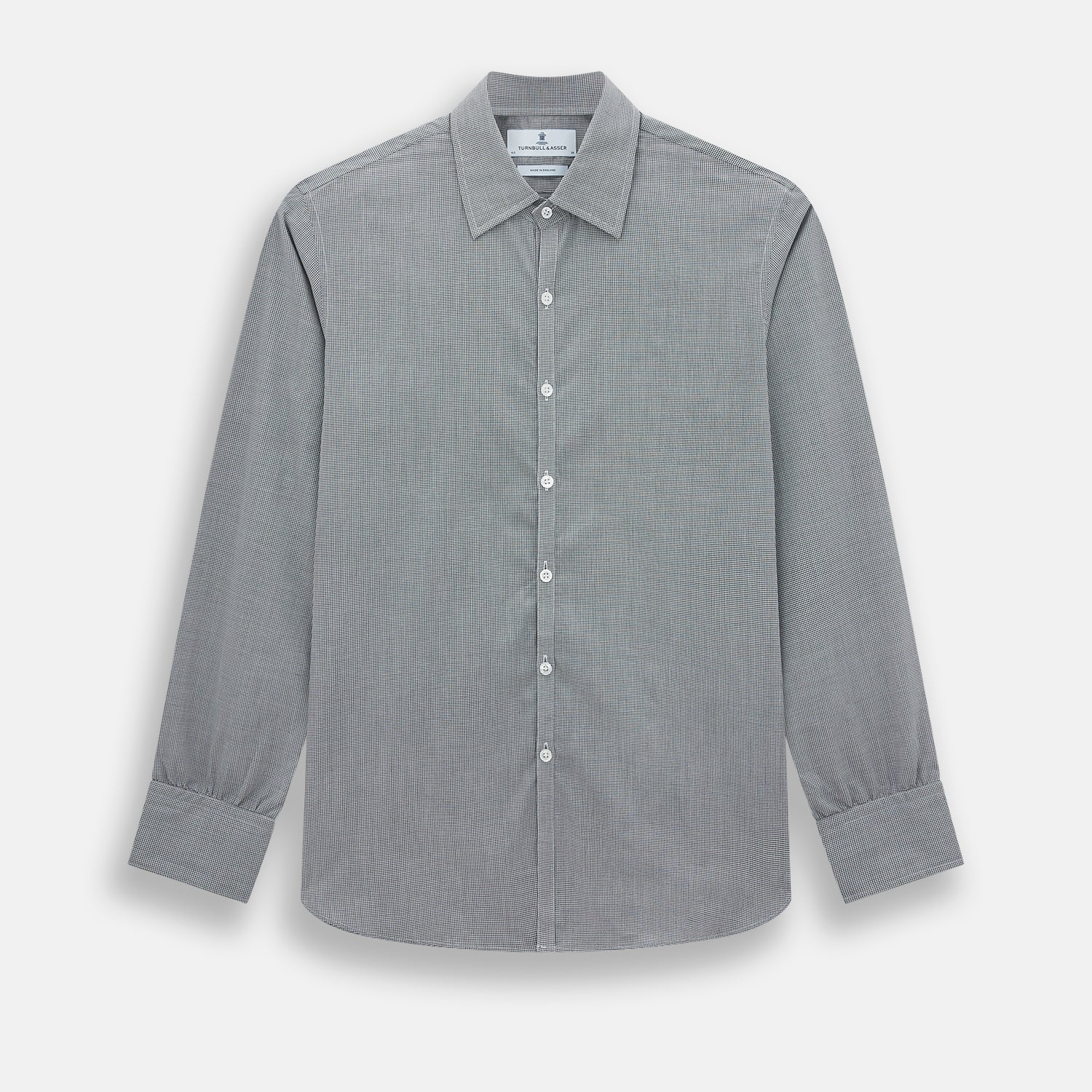 View 1 of product Grey and White Micro Check Westminster Shirt