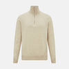View 1 of product Cream Half-Zip Cashmere Jumper