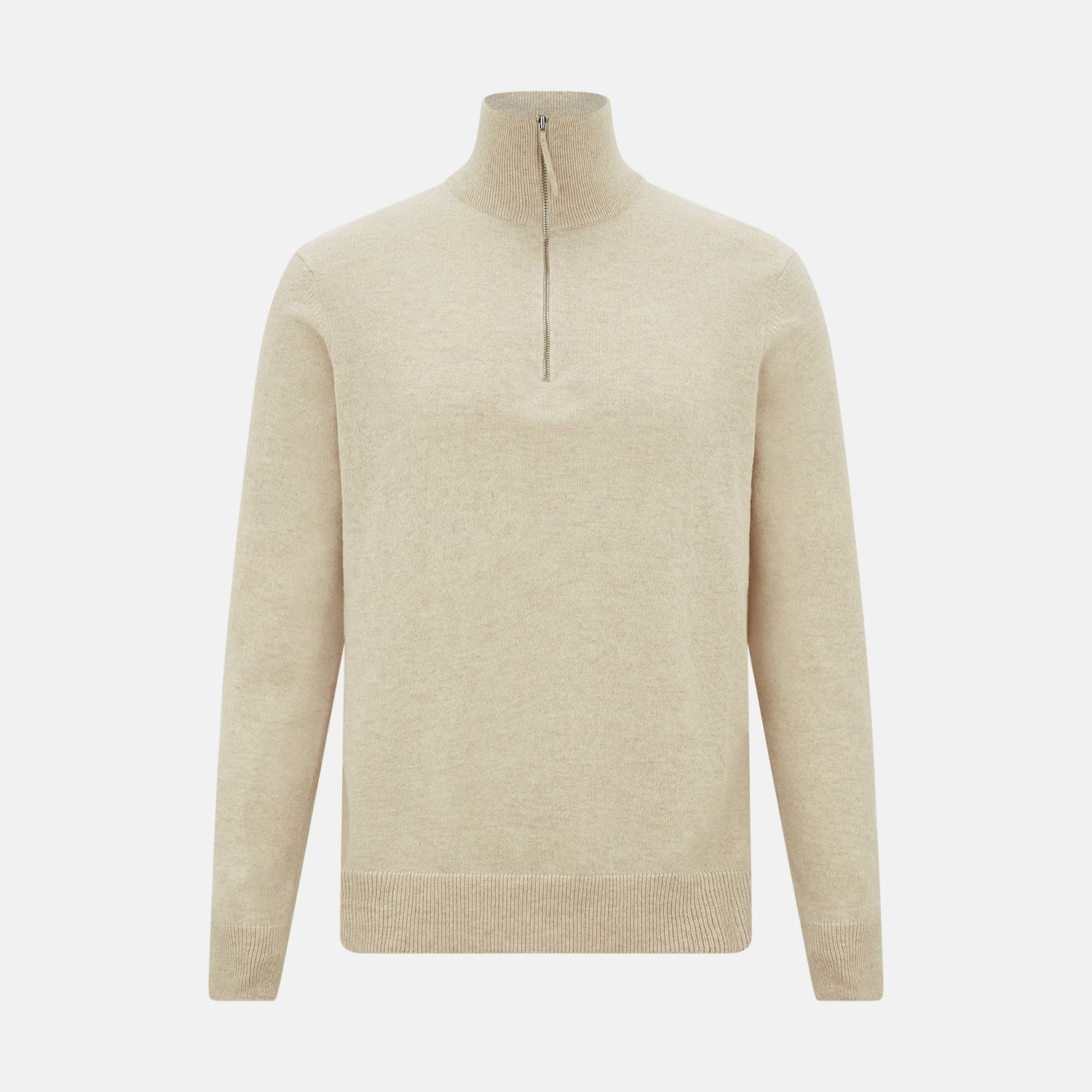 View 1 of product Cream Half-Zip Cashmere Jumper