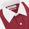 View 2 of product Dark Red Pin Check  Shirt with Contrast T&A Collar and Cuffs