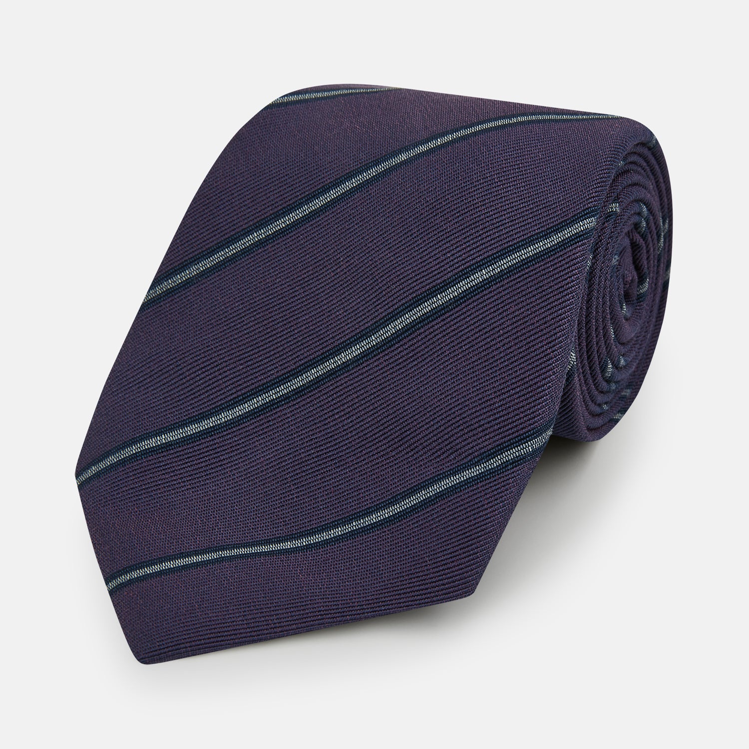 View 1 of product Purple Multi Stripe Silk Blend Tie