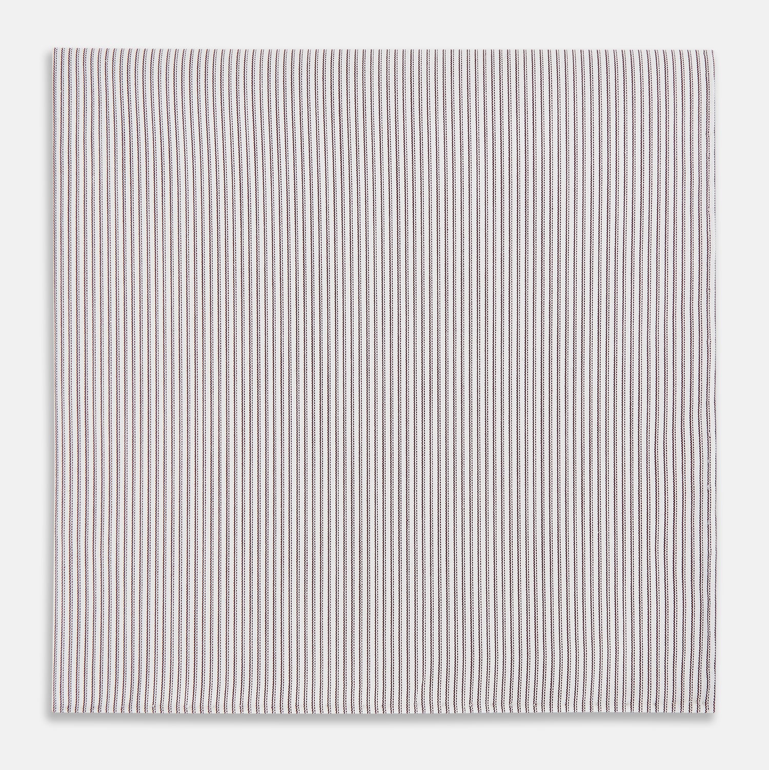 Image 1 of product Brown Double Hairline Stripe Hand-Rolled Handkerchief