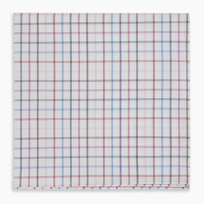 Hand Rolled Multi Graph Check Handkerchief Image 4