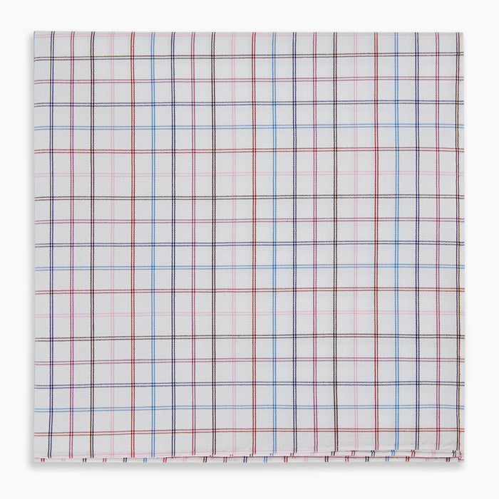 Hand Rolled Multi Graph Check Handkerchief Image 4
