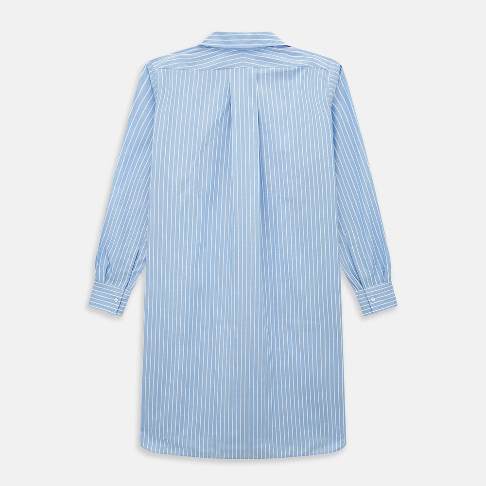 White and Blue Stripe Quarzo Nightshirt