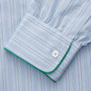 View 3 of product Blue and Green Stripe Poplin Cotton Nightshirt