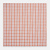 View 6 of product Hand Rolled Orange Graph Overlay Check Handkerchief