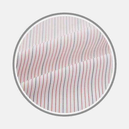 Red Hairline Stripe Fabric