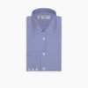 View 1 of product Mid-Blue Gingham Check Shirt with T&A Collar and 3-Button Cuffs
