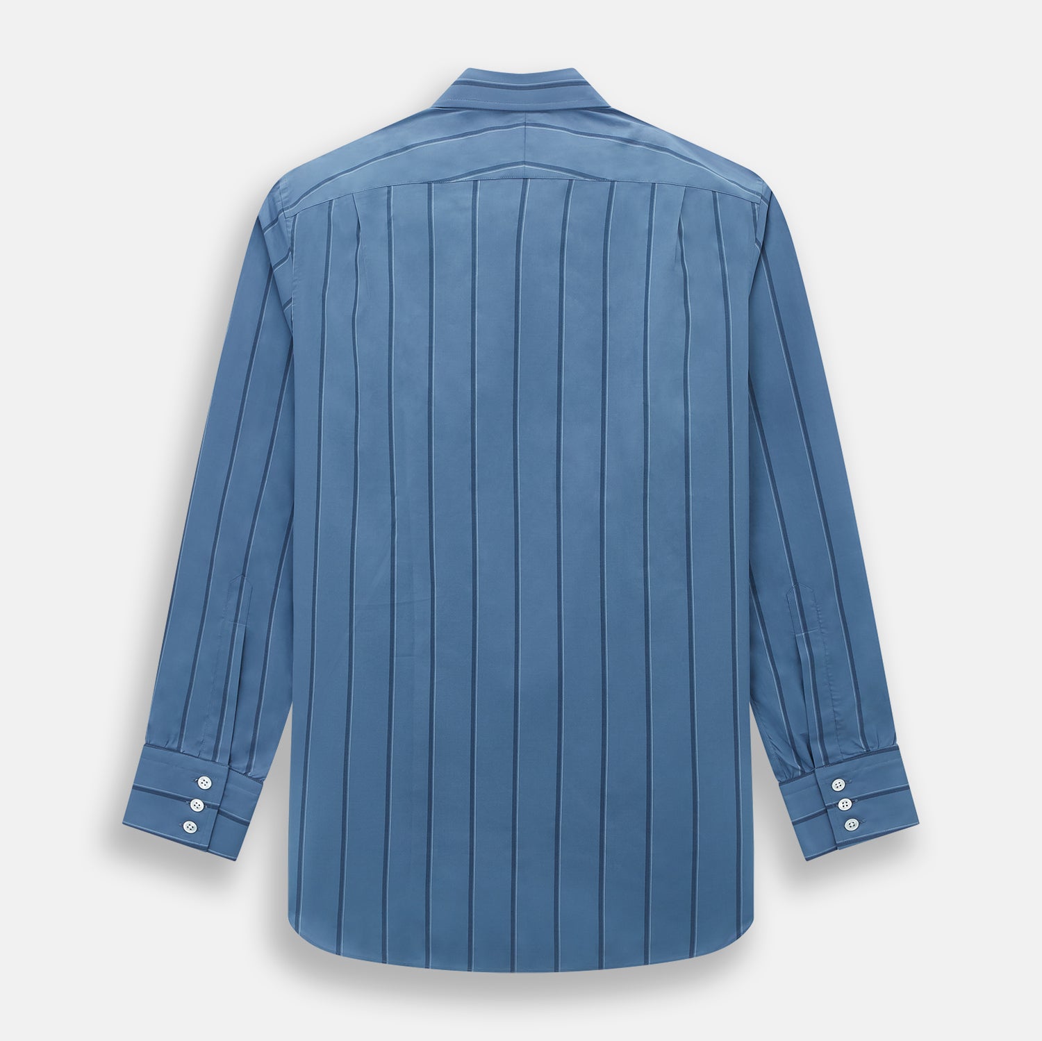 View 3 of product Steel Grey and Navy Track Stripe Mayfair Shirt