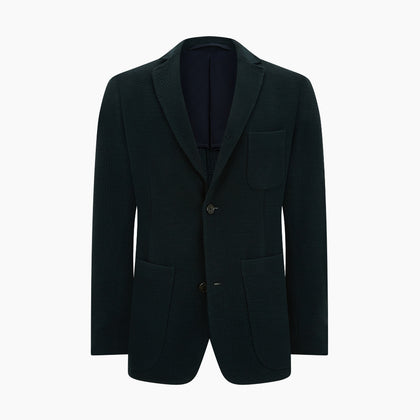 Forest Green KNITTED CAMBRIDGE BLAZER Image 4