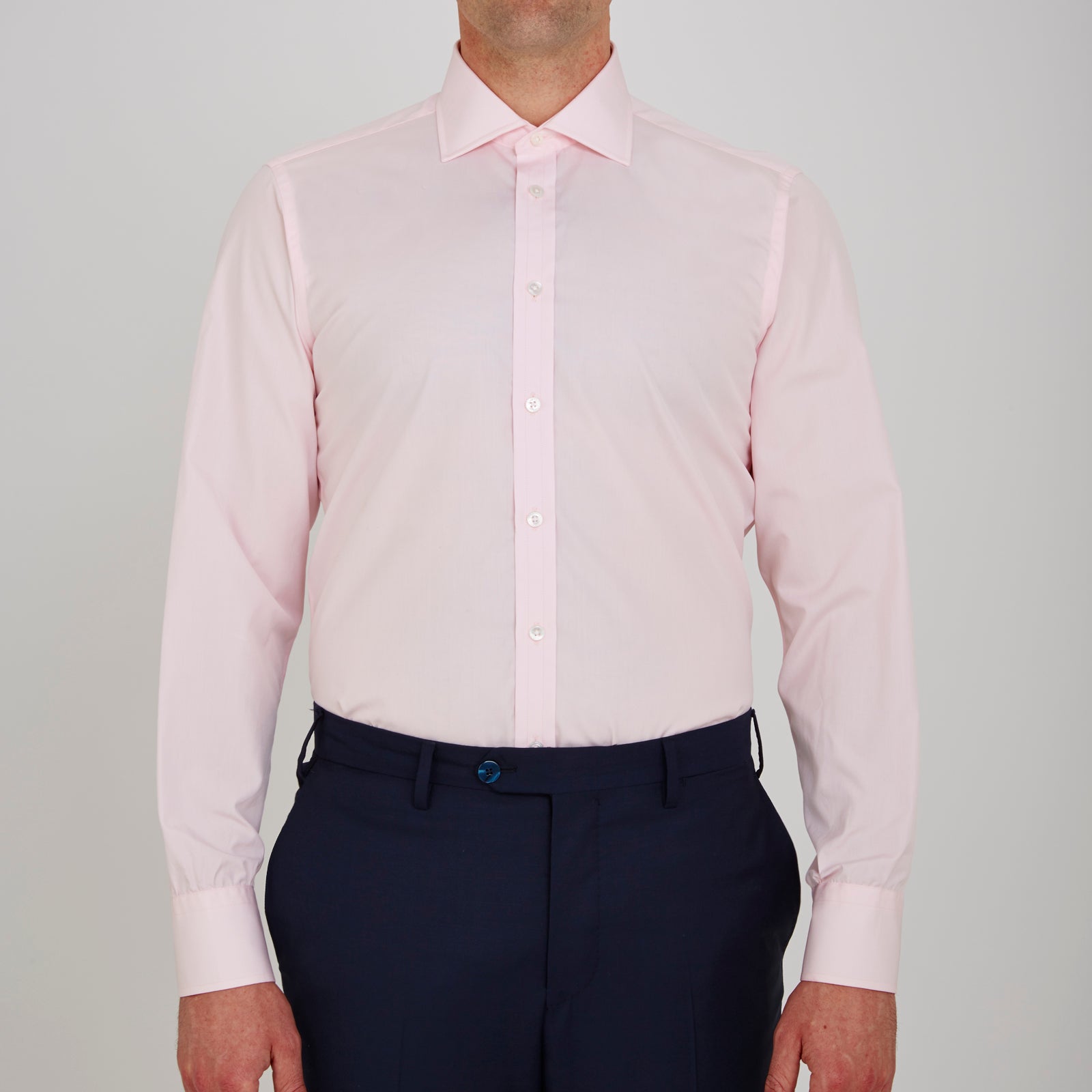 View 2 of product Pink Poplin Slim Fit Regent Collar Shirt