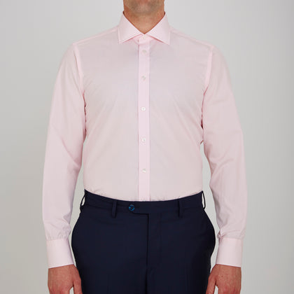 Pink Poplin Slim Fit Regent Collar Shirt Image 1