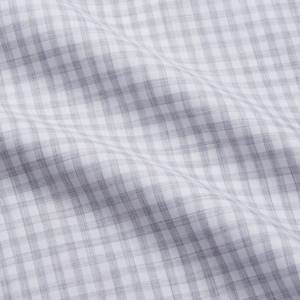 Grey Check Cotton Melange Regular Fit Mayfair Shirt