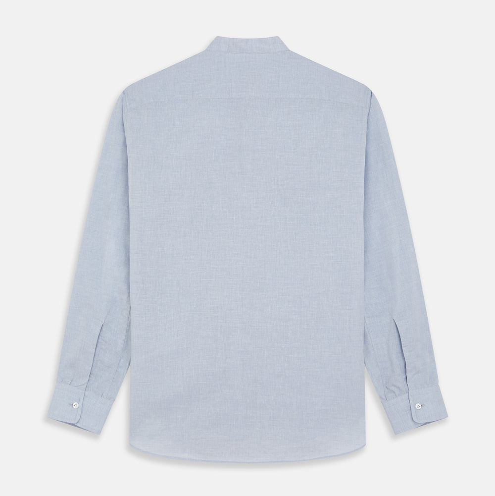 Pale Blue Linen Blend Weekend Fit Unwin Shirt