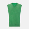 View 1 of product Fern Green Cashmere V-Neck Vest