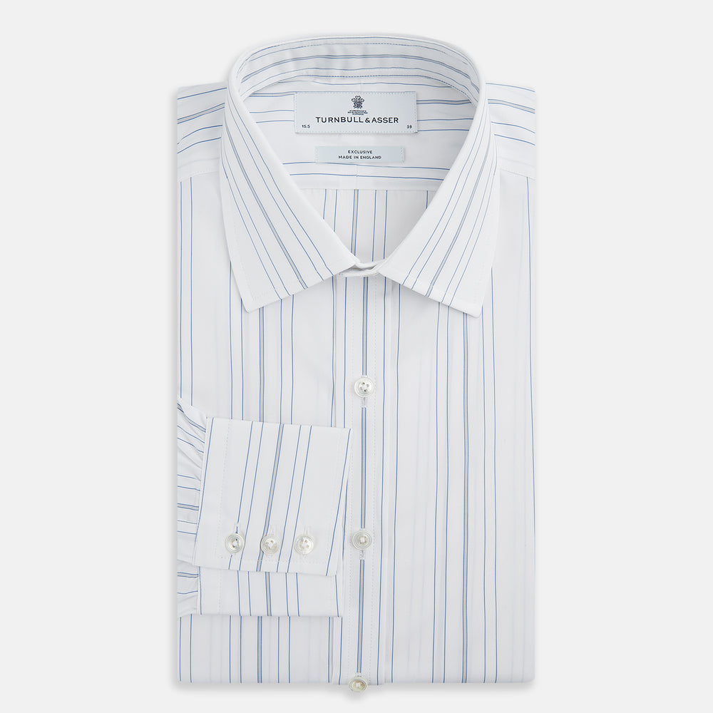 Pale Blue Multi Stripe Mayfair Shirt