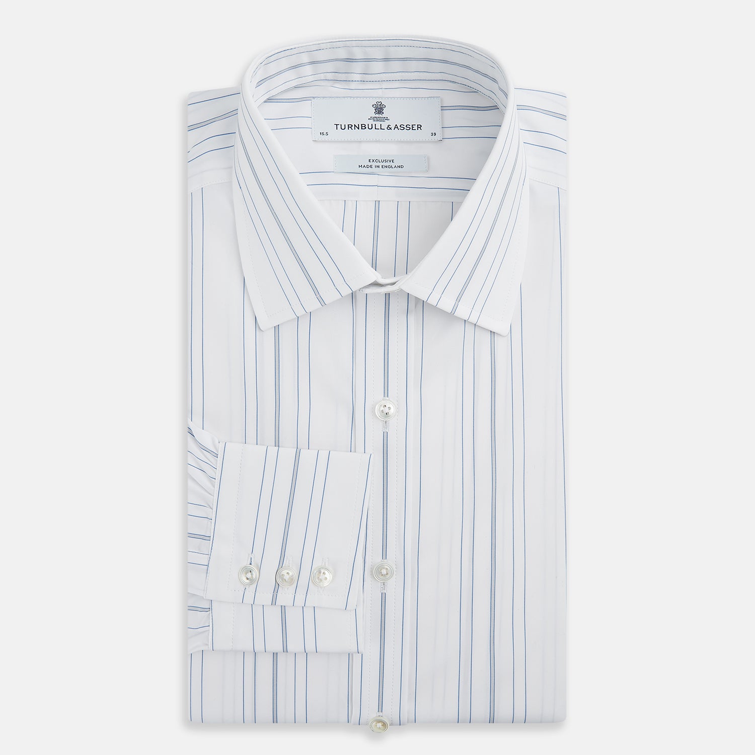 View 5 of product Pale Blue Multi Stripe Mayfair Shirt
