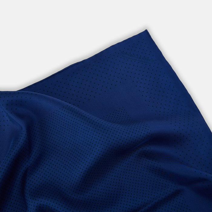 Navy Dot Silk Pocket Square Image 1