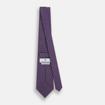 Lavender and Purple Micro Dot Silk Tie Image 3