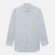 NAVY AND LIGHT BLUE MULTI TRACK STRIPE WESTMINSTER SHIRT