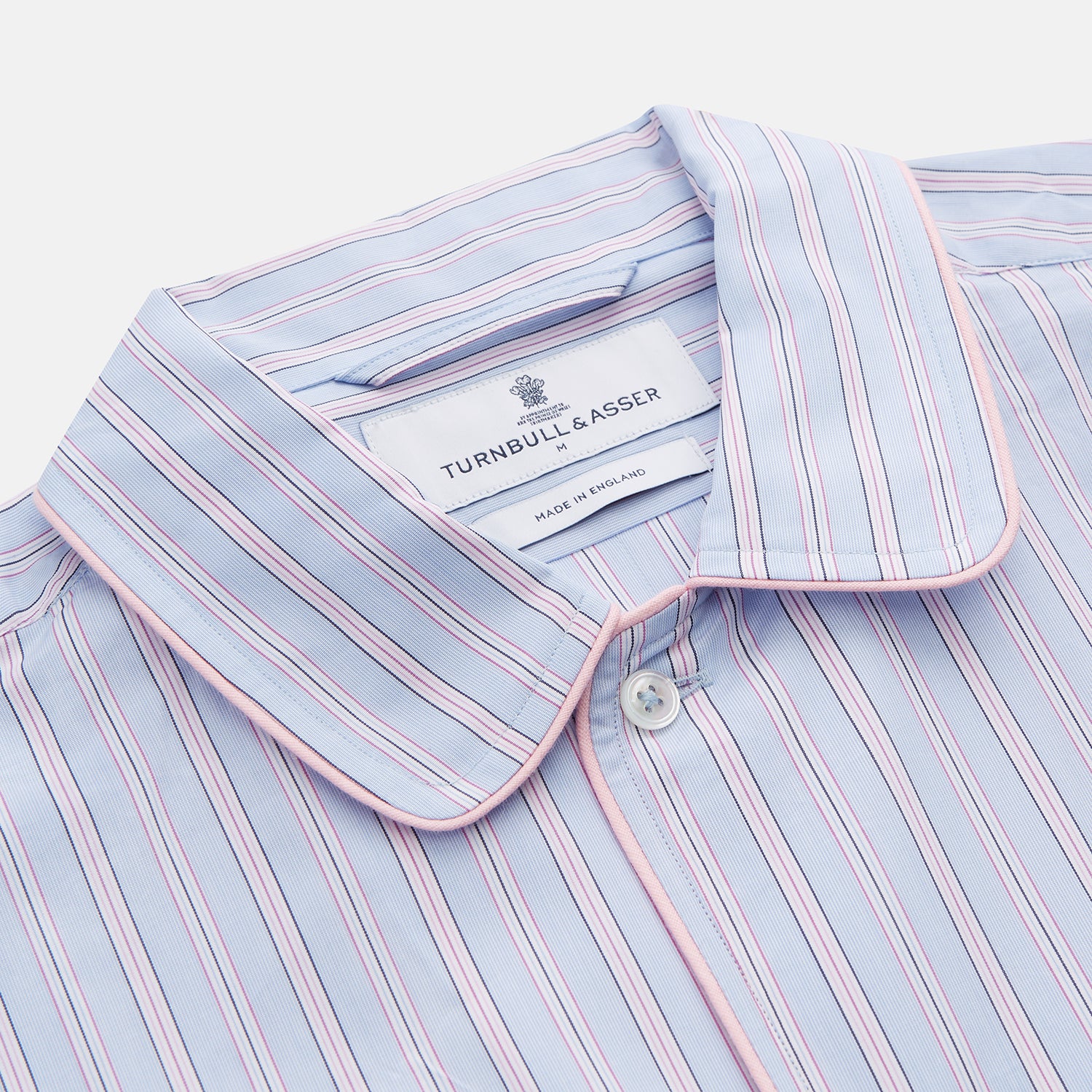 View 2 of product Blue and Pink Stripe Poplin Cotton Nightshirt