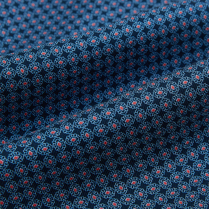 Navy and Red Rosette Cravat Image 3