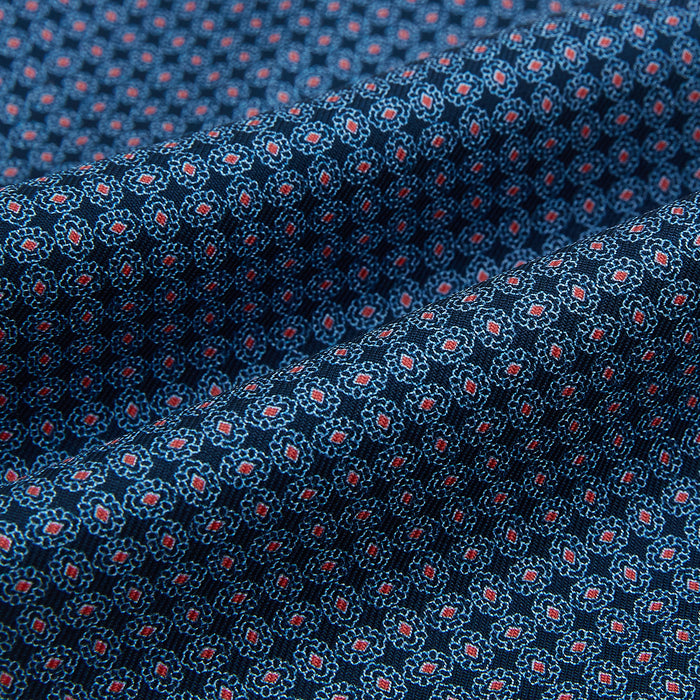 Navy and Red Rosette Cravat Image 3