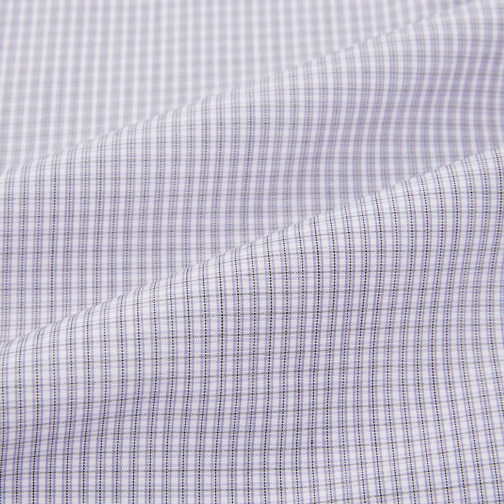 Purple Micro Check Mayfair Shirt