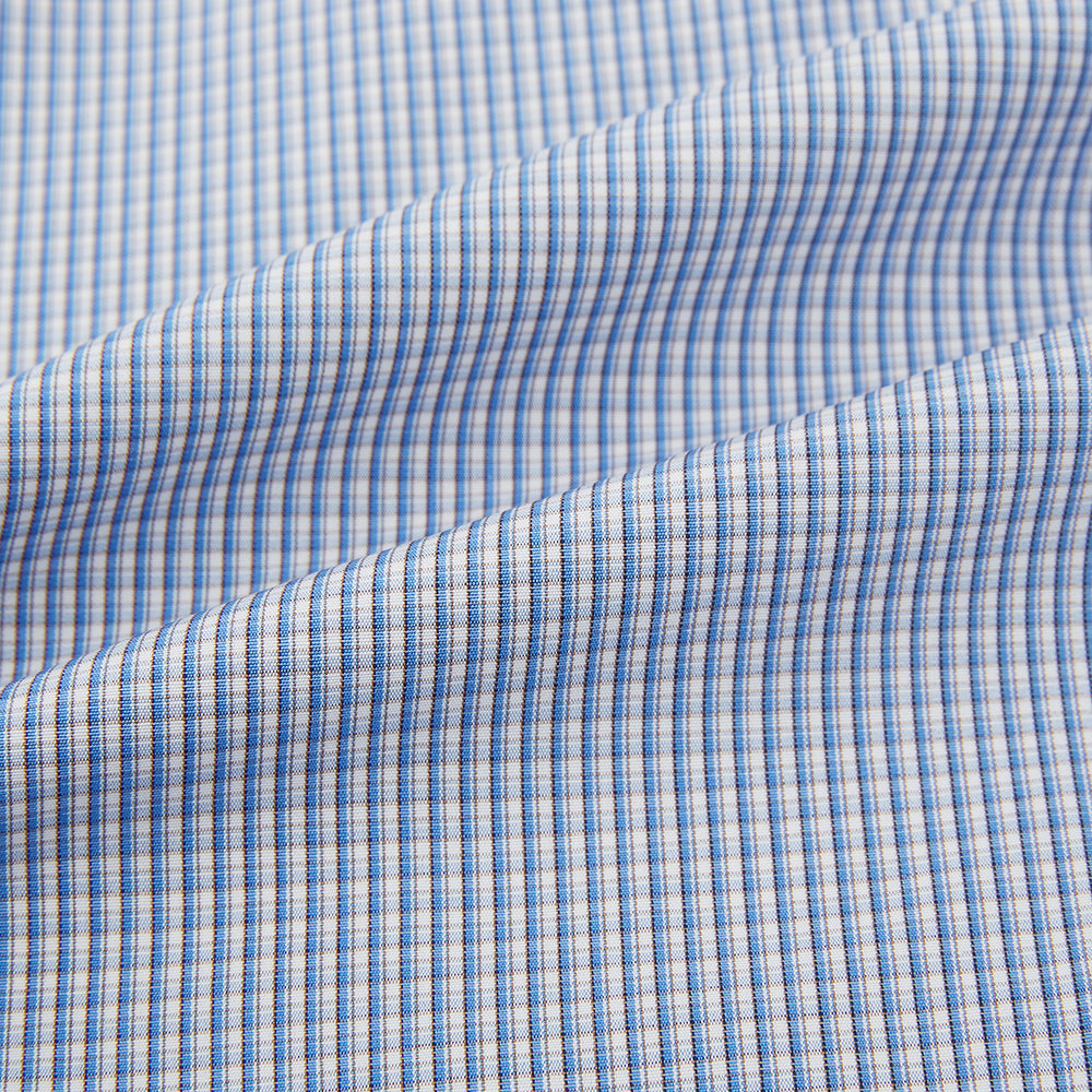 Pale Blue Micro Graph Check Mayfair Shirt