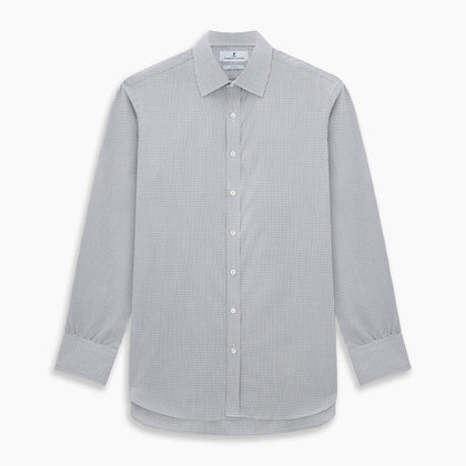 Midnight Blue Micro  Tattersall Check Mayfair Shirt Image 6