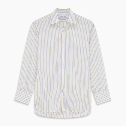 Green Multi Stripe Cotton Regular Fit Mayfair Shirt Image 5